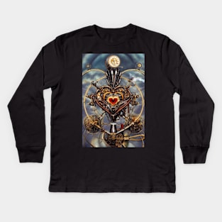 Steampunk mechanical heart Kids Long Sleeve T-Shirt